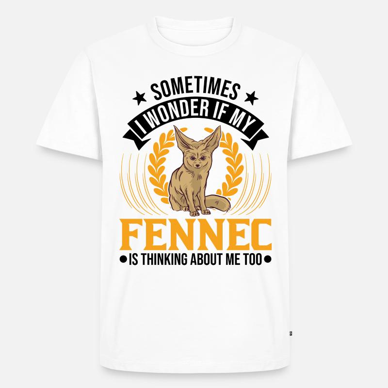 Fennek Geschenk Fennec Wüstenfuchs - Männer Premium Bio T-Shirt - Weiß