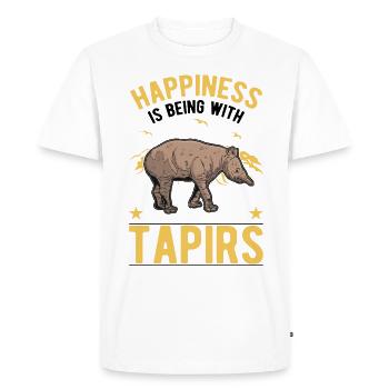 Tapir Luck Tapir des plaines Tapirdae Tapir - T-shirt Premium bio Homme - blanc - Devant - Nico (187cm)