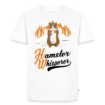 Hamster Whisperer Golden Hamster Hamster - Men's Premium Organic T-Shirt - white - Front - Nico (187cm)