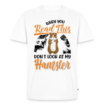 Hamster Gift Golden Hamster Hamster - Men's Premium Organic T-Shirt - white - Front - Nico (187cm)