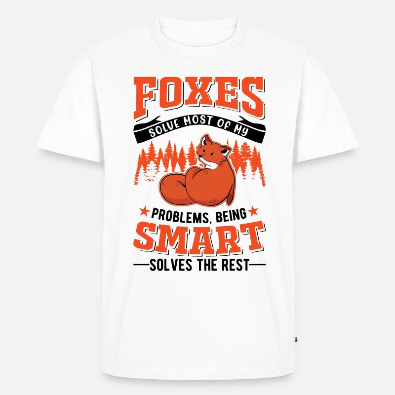 Fuchs Geschenk Rotfuchs - Männer Premium Bio T-Shirt - Weiß