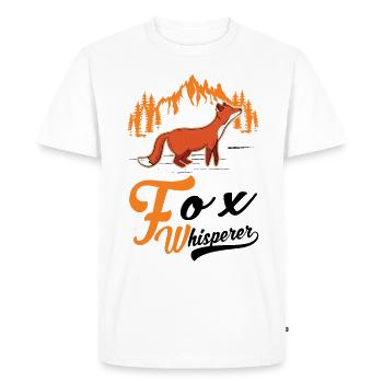 Fuchsflüsterer Fox Whisperer Fuchs - Men's Premium Organic T-Shirt - white - Front - Nico (187cm)