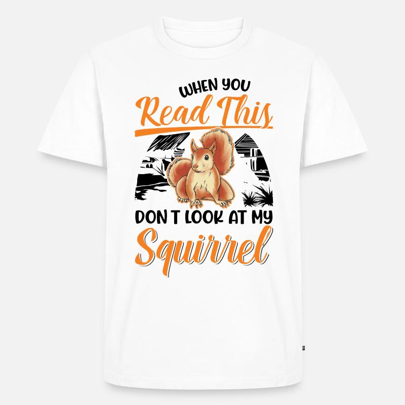 Squirrel Gift Grey Squirrel - Men's Premium Organic T-Shirt - white