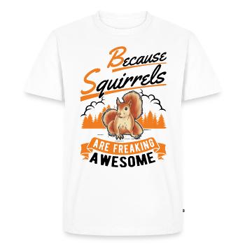 Squirrel Gift Squirrel Grey Squirrel - Men's Premium Organic T-Shirt - white - Front - Nico (187cm)