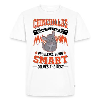 Chinchilla Gift Woolly Short-tailed Chinchilla - Men's Premium Organic T-Shirt - white - Front - Nico (187cm)