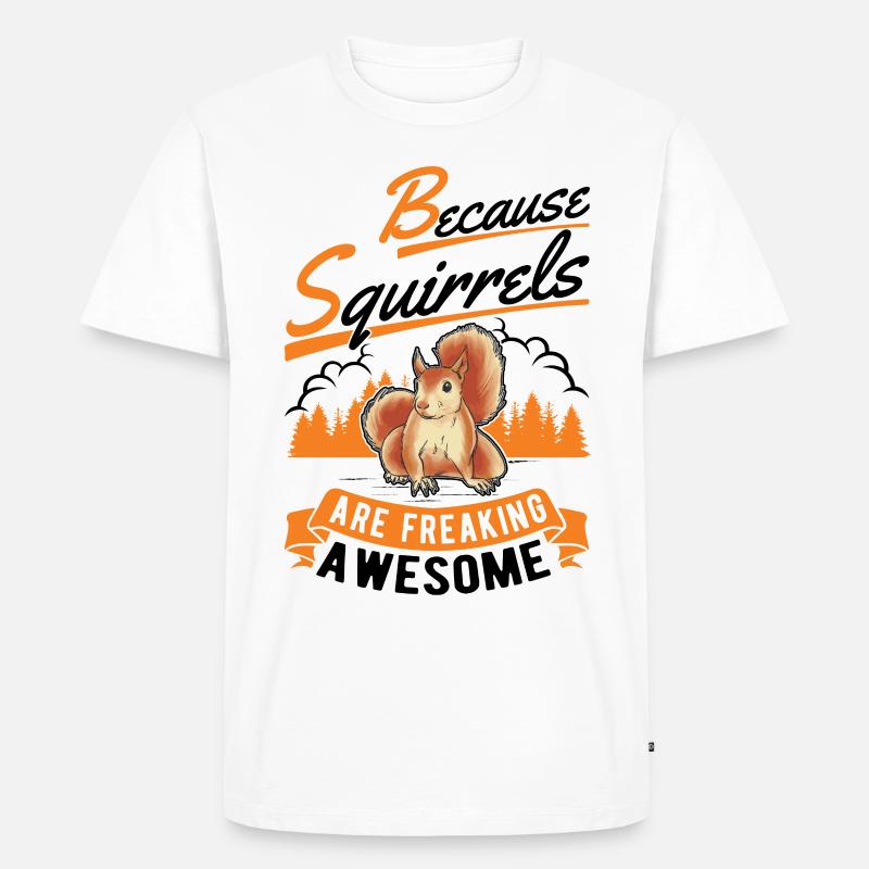 Eichhörnchen Geschenk Squirrel Grauhörnchen - Männer Premium Bio T-Shirt - Weiß