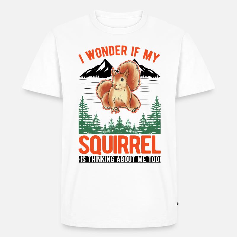Eichhörnchen Geschenk Grauhörnchen Squirrel - Männer Premium Bio T-Shirt - Weiß