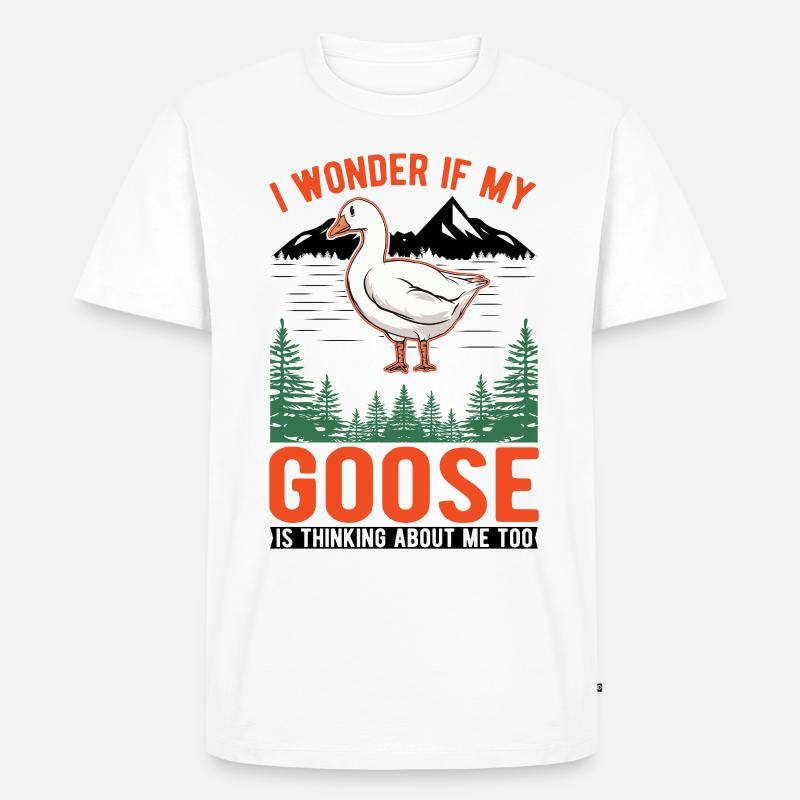 Gänse Geschenk Gänsezüchter Gans - Männer Premium Bio T-Shirt - Weiß