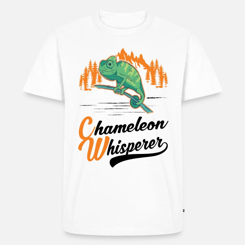 Chamäleon Flüsterer Chameleon Whisperer - Männer Premium Bio T-Shirt - Weiß