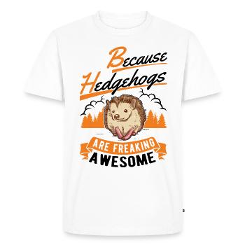 Parce que les hérissons sont géniaux Igel - T-shirt Premium bio Homme - blanc - Devant - Nico (187cm)
