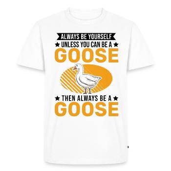 Geese Gift Goose Lover Goose Breeder - Men's Premium Organic T-Shirt - white - Front - Nico (187cm)