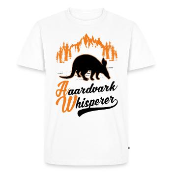 Erdferkel Flüsterer Aardvark Whisperer - T-shirt Premium bio Homme - blanc - Devant - Nico (187cm)