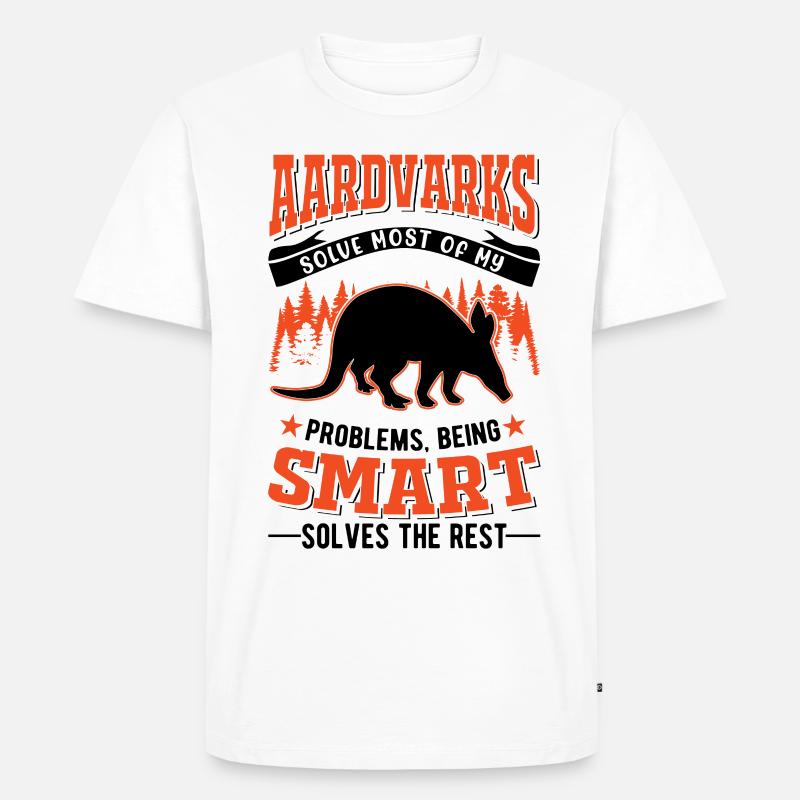 Erdferkel Geschenk Aardvark - Männer Premium Bio T-Shirt - Weiß