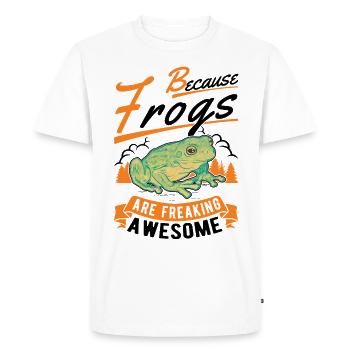 Frog Gift Tree Frog - Men's Premium Organic T-Shirt - white - Front - Nico (187cm)