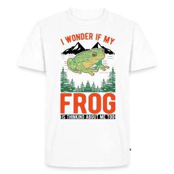 Frog Gift Tree Frog - Men's Premium Organic T-Shirt - white - Front - Nico (187cm)