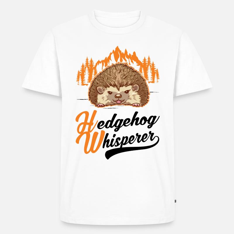 Igel Flüsterer Hérisson Whisperer - T-shirt Premium bio Homme - blanc