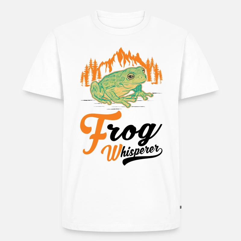 Frosch Flüsterer Geschenk Laubfrosch - Männer Premium Bio T-Shirt - Weiß