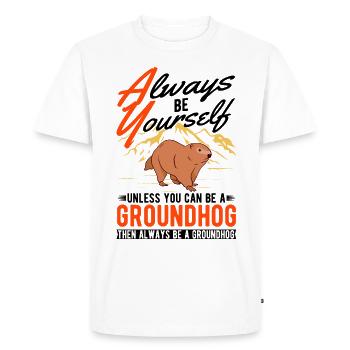 Marmotte Marmotte Marmotte de la forêt Marmotte - T-shirt Premium bio Homme - blanc - Devant - Nico (187cm)