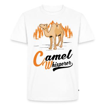 Camel Whisperer Camel Whisperer Big Camel - Men's Premium Organic T-Shirt - white - Front - Nico (187cm)