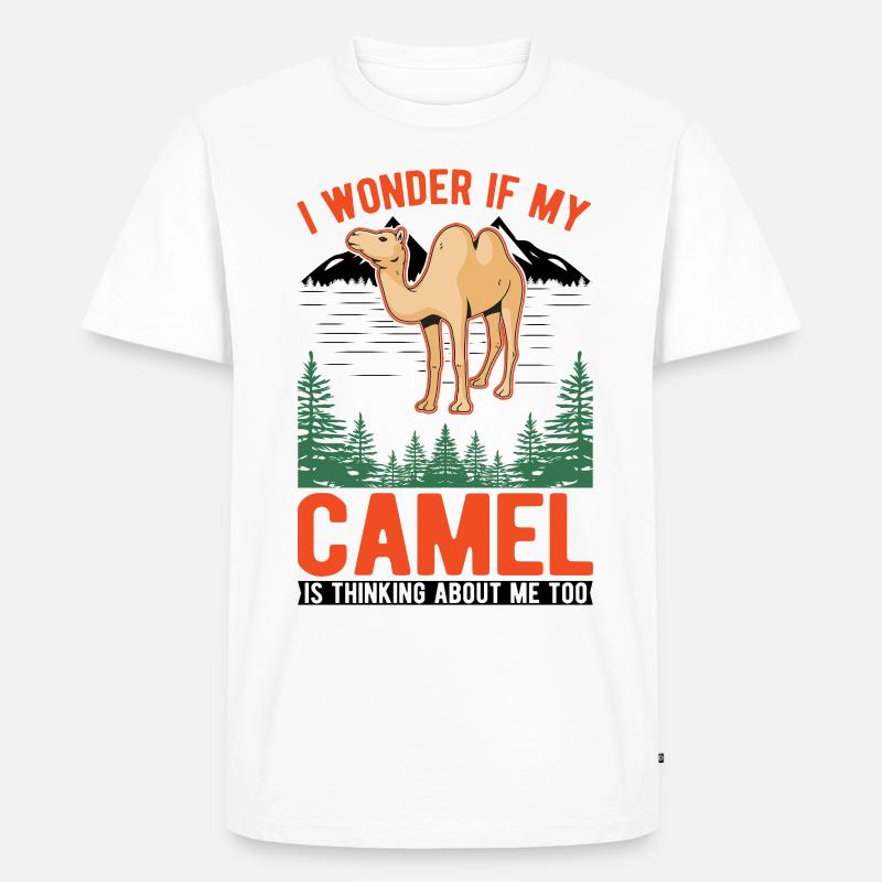 Kamel Geschenk Dromedar Camel Großkamel - Männer Premium Bio T-Shirt - Weiß
