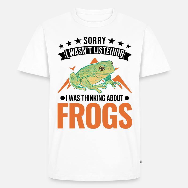 Frosch Geschenk Laubfrosch - Männer Premium Bio T-Shirt - Weiß