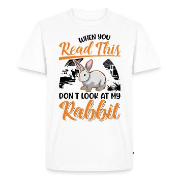 Lapin lapin lapin lapin - T-shirt Premium bio Homme - blanc - Devant - Nico (187cm)