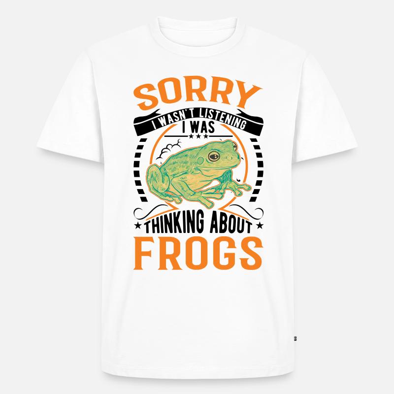 Frosch Geschenk Laubfrosch - Männer Premium Bio T-Shirt - Weiß