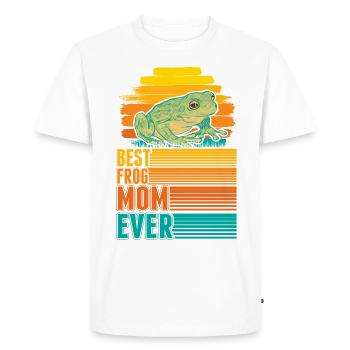 Meilleure maman grenouille - T-shirt Premium bio Homme - blanc - Devant - Nico (187cm)