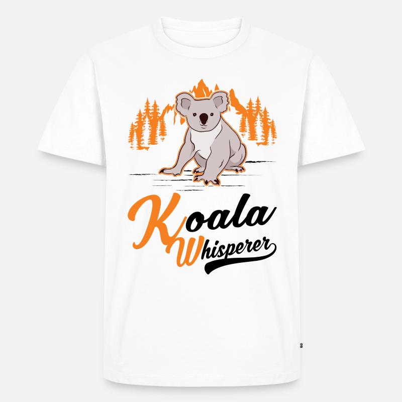 Koala Flüsterer Koalabär - Männer Premium Bio T-Shirt - Weiß