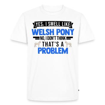 Welsh Pony Smell Welsh Horse - Men's Premium Organic T-Shirt - white - Front - Nico (187cm)