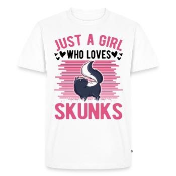 Skunk Girl - Men's Premium Organic T-Shirt - white - Front - Nico (187cm)