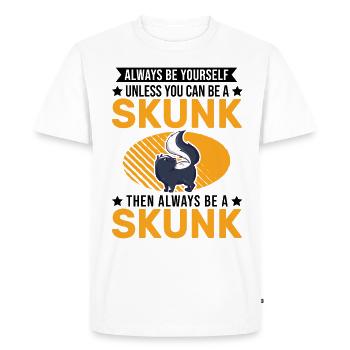 Sois toujours toi-même Skunk Stinkntier - T-shirt Premium bio Homme - blanc - Devant - Nico (187cm)
