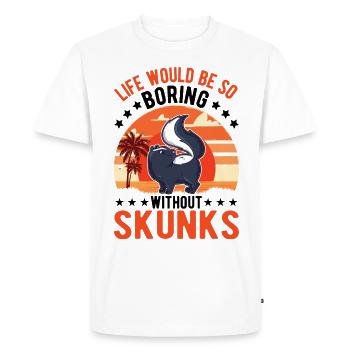 Cadeau Skunk - T-shirt Premium bio Homme - blanc - Devant - Nico (187cm)