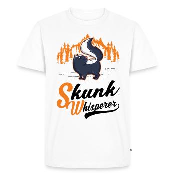 Skunk Whisperer - Men's Premium Organic T-Shirt - white - Front - Nico (187cm)