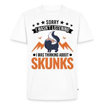 Cadeau Skunk - T-shirt Premium bio Homme - blanc - Devant - Nico (187cm)