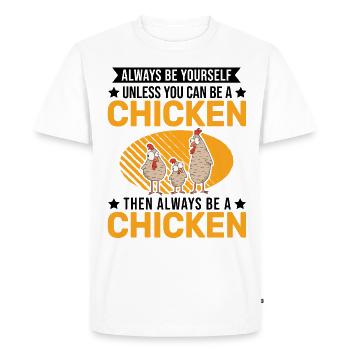 Poulets Élevage de poulets Éleveur de poulet - T-shirt Premium bio Homme - blanc - Devant - Nico (187cm)