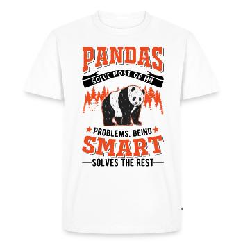 Panda Lover Panda Bear Gift - Men's Premium Organic T-Shirt - white - Front - Nico (187cm)