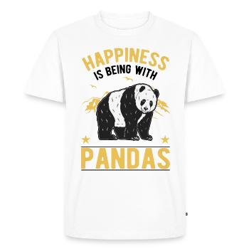 Panda Lucky Panda Bear - T-shirt Premium bio Homme - blanc - Devant - Nico (187cm)