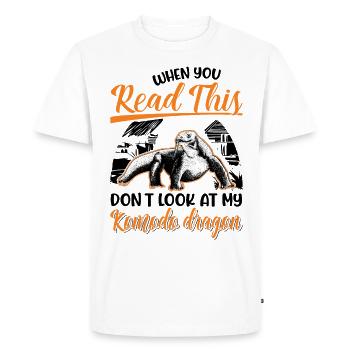 Komodo dragon moniteur lézard Komodo dragon - T-shirt Premium bio Homme - blanc - Devant - Nico (187cm)