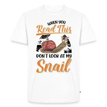 Escargot Cadeau Vignoble Escargot - T-shirt Premium bio Homme - blanc - Devant - Nico (187cm)