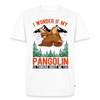 Pangolin Cadeau Pangolin - T-shirt Premium bio Homme - blanc - Devant - Nico (187cm)