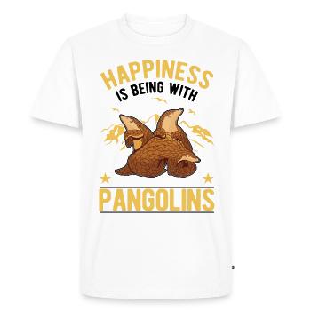 Pangolin Lucky Pangolin - T-shirt Premium bio Homme - blanc - Devant - Nico (187cm)