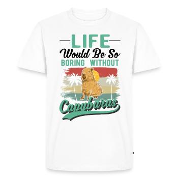 Capybara Cadeau Capibara Capybara - T-shirt Premium bio Homme - blanc - Devant - Nico (187cm)