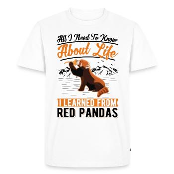 Cadeau Red Panda - T-shirt Premium bio Homme - blanc - Devant - Nico (187cm)