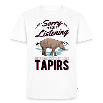 Tapir Cadeau Tapir des plaines Tapirdae Tapir - T-shirt Premium bio Homme - blanc - Devant - Nico (187cm)
