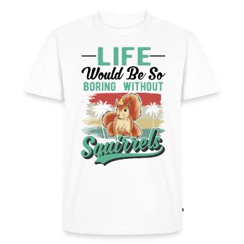 Squirrel Gift Squirrel Grey Squirrel - Men's Premium Organic T-Shirt - white - Front - Nico (187cm)