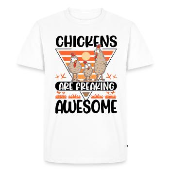 Chickens Farmer Chicken Gift Farmer - Men's Premium Organic T-Shirt - white - Front - Nico (187cm)