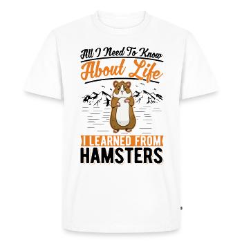 Hamster Cadeau Hamster Roue d’Or Hamster - T-shirt Premium bio Homme - blanc - Devant - Nico (187cm)