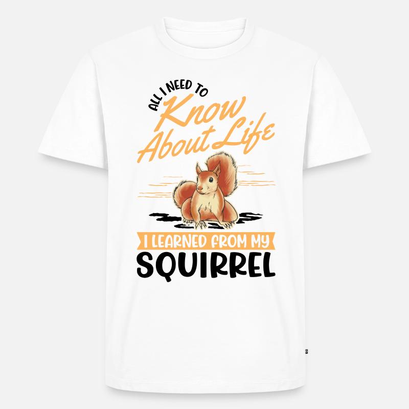 Eichhörnchen Geschenk Grauhörnchen Squirrel - Männer Premium Bio T-Shirt - Weiß