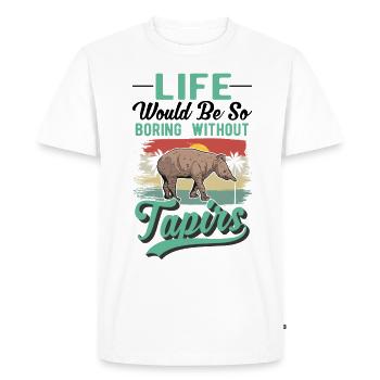 Tapir Geschenk Flachlandtapir Tapirdae Tapir - Männer Premium Bio T-Shirt - Weiß - Vorne - Nico (187cm)